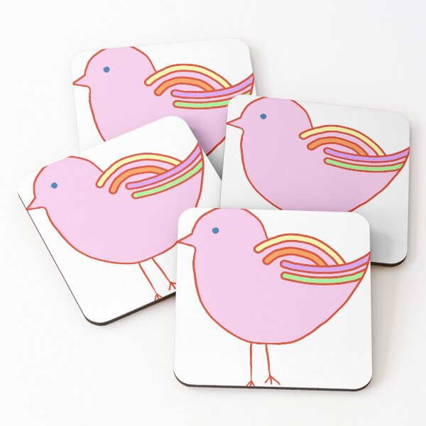 Item preview, pink bird designed and sold by designfieldNYC.