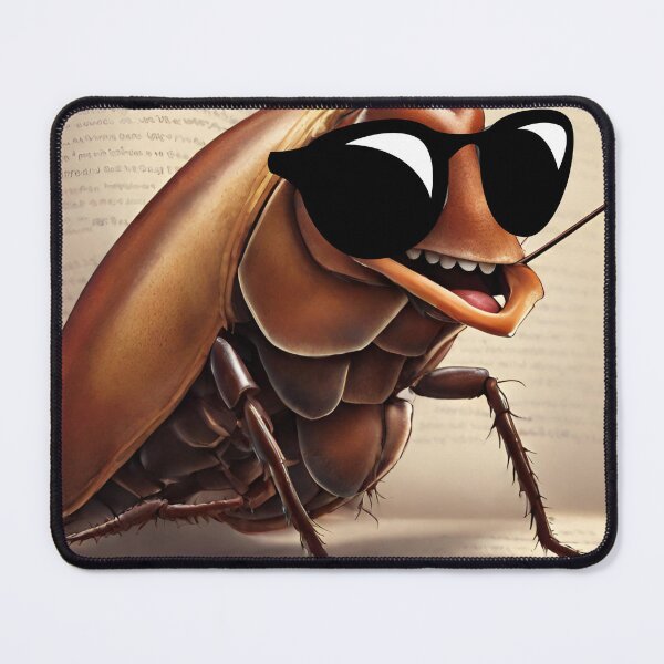 Item preview, cockroach with glasses reading a book designed and sold by LYDIA0304.