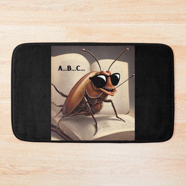 Item preview, cockroach with glasses reading a book designed and sold by LYDIA0304.