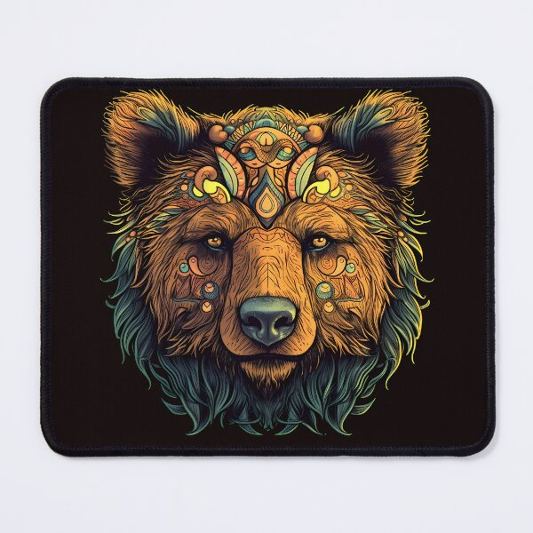 Item preview, Bear portrait in bohemian style designed and sold by randrdesign.