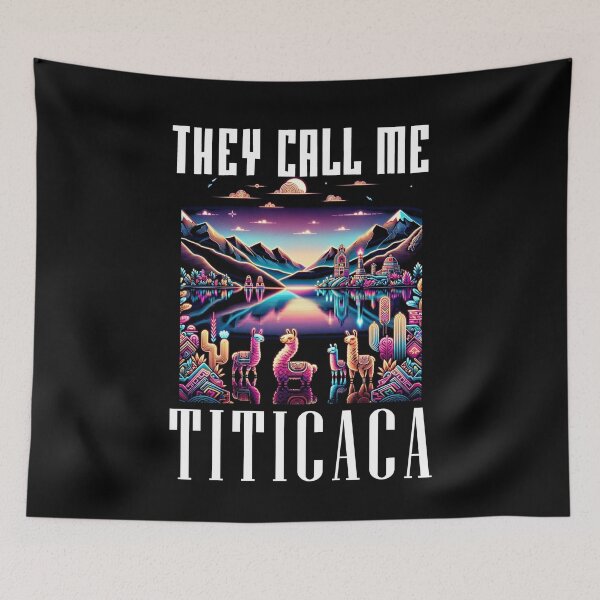 Item preview, Humorous Lake Titicaca Peru Llama Artistic Neon Graphic designed and sold by SambaStyles.