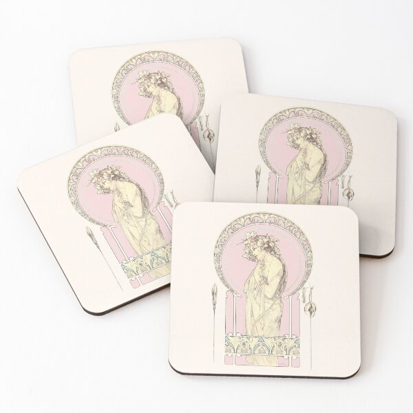 Item preview, Illustration from Decorative documents (pink version), by Alphonse Mucha. HIGH DEFINITION designed and sold by MINDTHECHERRY.