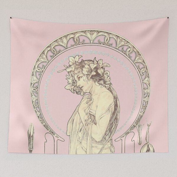 Item preview, Illustration from Decorative documents (pink version), by Alphonse Mucha. HIGH DEFINITION designed and sold by MINDTHECHERRY.