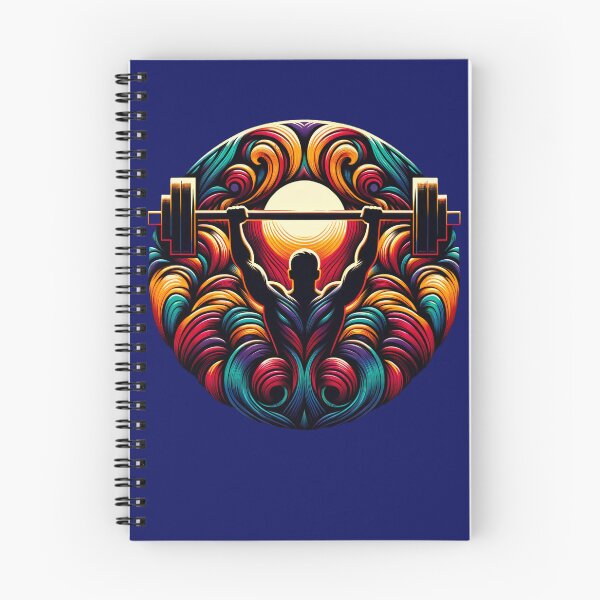 Item preview, Body Builder Strength Amidst Swirls: Vibrant Lifting Emblem designed and sold by ArtComixHaven.