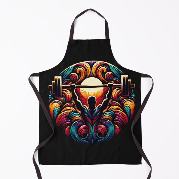 Item preview, Body Builder Strength Amidst Swirls: Vibrant Lifting Emblem designed and sold by ArtComixHaven.