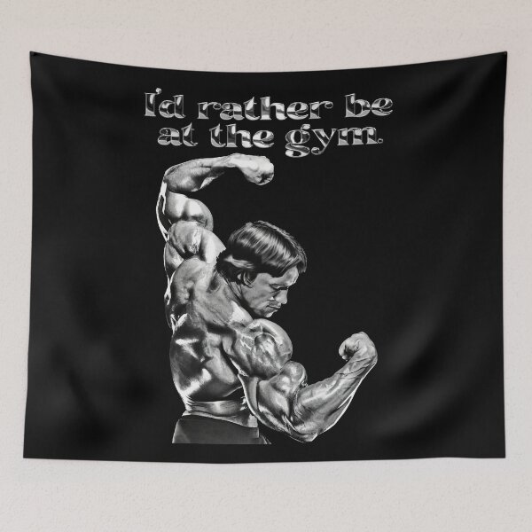 Item preview, I'd rather be at the gym. Arnold Schwarzenegger Fan art. designed and sold by HuzaifaNaveedh.
