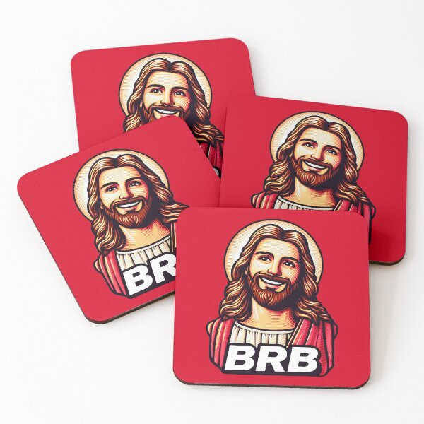 Item preview, BRB meme Jesus Christ is coming soon designed and sold by plushism.