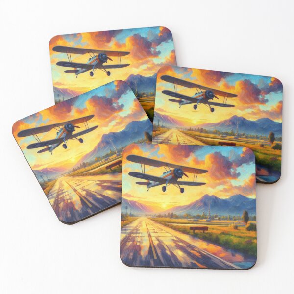 Item preview, Vintage Biplane Sunrise Departure designed and sold by BLGeiger2023.