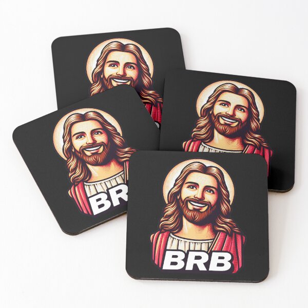 Item preview, BRB meme Jesus Christ is coming soon designed and sold by plushism.