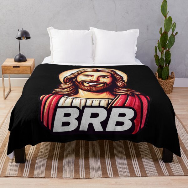 Item preview, BRB meme Jesus Christ is coming soon designed and sold by plushism.