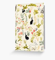 black rabbits Greeting Card
