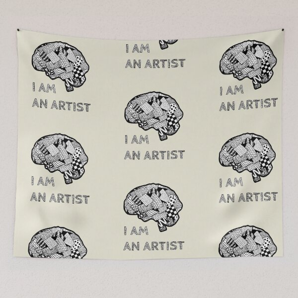 Item preview, Soy un artista - Forma de cerebro abstracta citada designed and sold by SteinHead.
