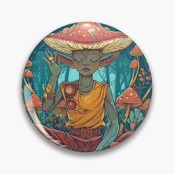 Item preview, Goblin Mushrooms Spirituality Esoteric Meditating Fantasy designed and sold by VisionaryVortx.