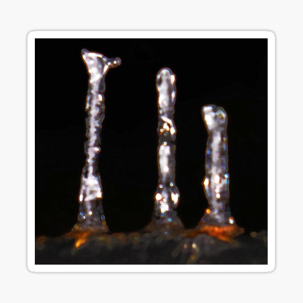 Three Artsy Icicles Sticker