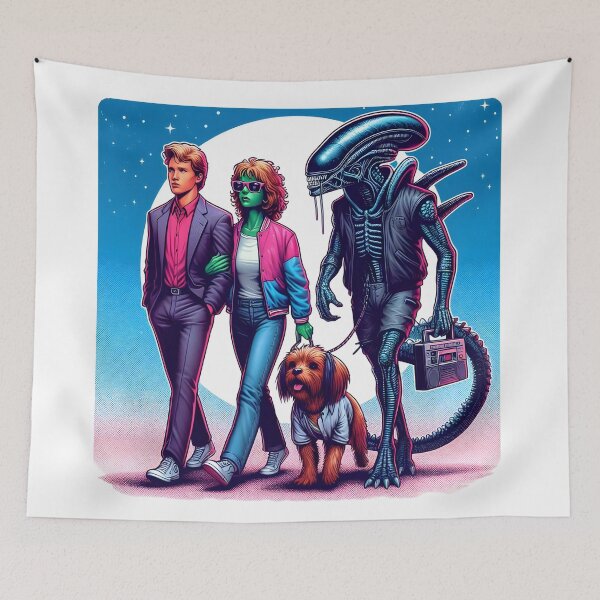 Item preview, Weekend Vibes 3001| Retro Futuristic Space Dog Walk designed and sold by Class-Of-3001.