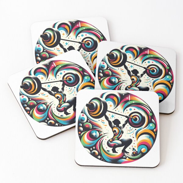 Item preview, Galactic Weight Lifter Lift: Cosmic Colours in Motion designed and sold by ArtComixHaven.