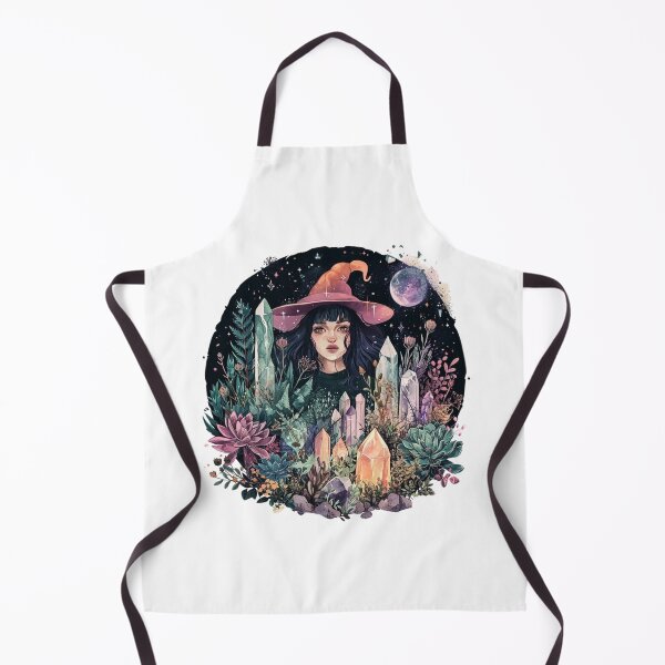 Item preview, Illustration I Witch, moon, crystals, flora, fauna, fantasy, spirituality, esotericism designed and sold by VisionaryVortx.