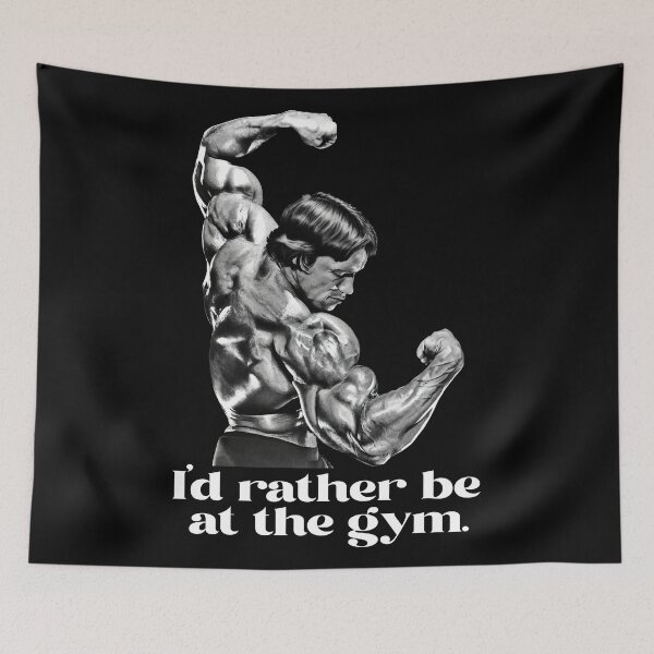 Item preview, I'd rather be at the gym. Arnold Schwarzenegger Fan art. designed and sold by HuzaifaNaveedh.