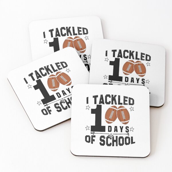 Item preview, I Tackled 100 Days Of School, Funny 100 days of school for teachers & student & Rugby lovers  designed and sold by ArtByKatti.