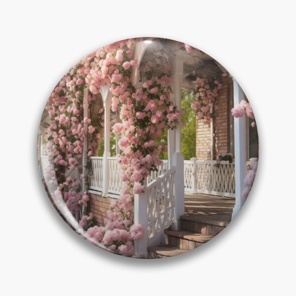 Item preview, Rose Bush Growing on Front Poarch designed and sold by Hartbecke.