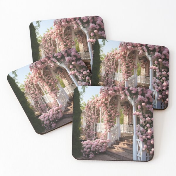 Item preview, Rose Bush Growing on Front Poarch designed and sold by Hartbecke.