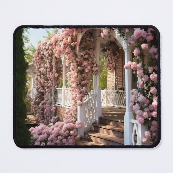 Item preview, Rose Bush Growing on Front Poarch designed and sold by Hartbecke.