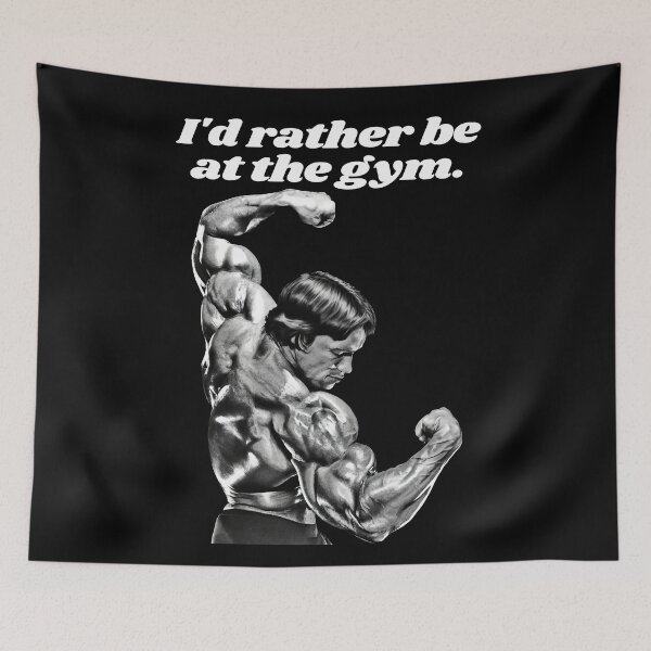 Item preview, I'd rather be at the gym. Arnold Schwarzenegger Fan art. designed and sold by HuzaifaNaveedh.