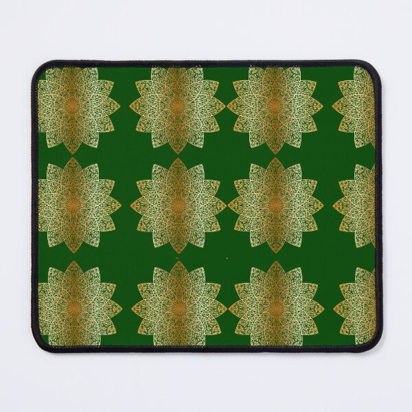 Item preview, Emerald and Gold Leaf Flower Pattern designed and sold by xostarboyxo.