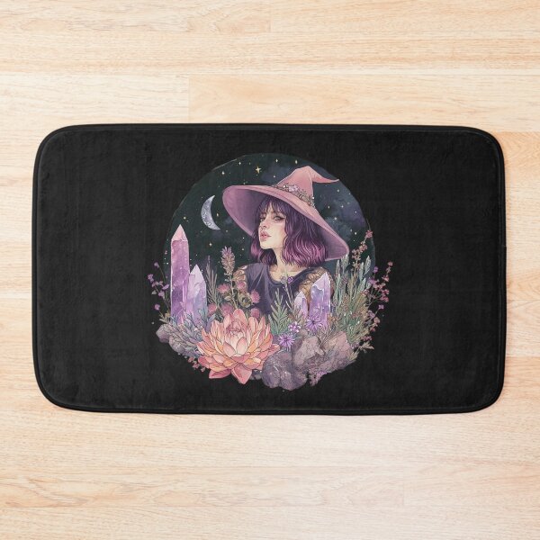 Item preview, Illustration I Witch, moon, crystals, flora, fauna, fantasy, spirituality, esotericism designed and sold by VisionaryVortx.