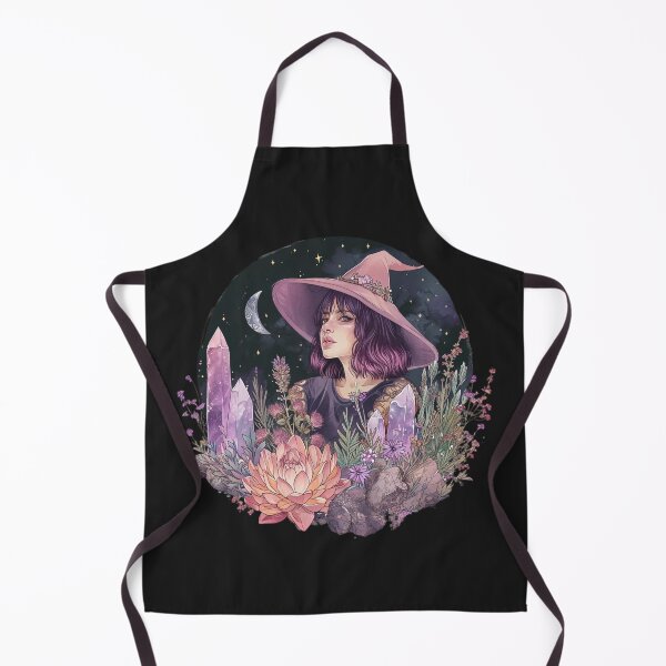 Item preview, Illustration I Witch, moon, crystals, flora, fauna, fantasy, spirituality, esotericism designed and sold by VisionaryVortx.