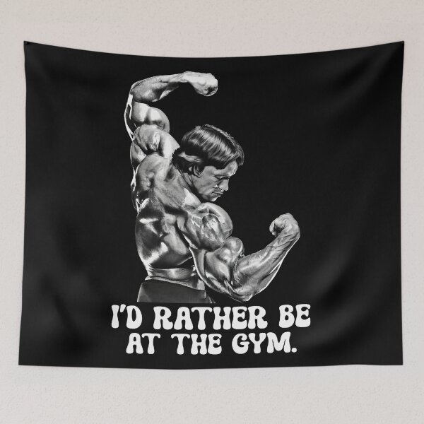 Item preview, I'd rather be at the gym. Arnold Schwarzenegger Fan art. designed and sold by HuzaifaNaveedh.