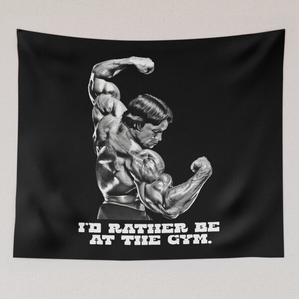 Item preview, I'd rather be at the gym. Arnold Schwarzenegger Fan art. designed and sold by HuzaifaNaveedh.