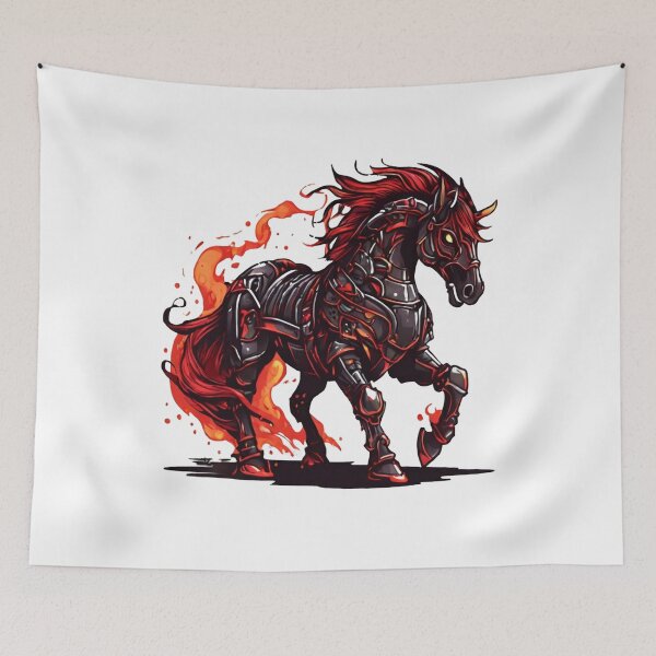 Item preview, Mechanical Horse, Horse Flames, Dark Fantasy Horse designed and sold by Krieghorn.