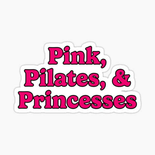 pink pilates princess mood board  Sticker for Sale by Lauren