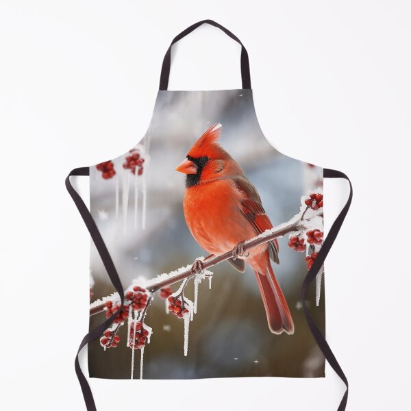 Item preview, Cardinal Perched on Limb with Thawing Snow designed and sold by dcrc.