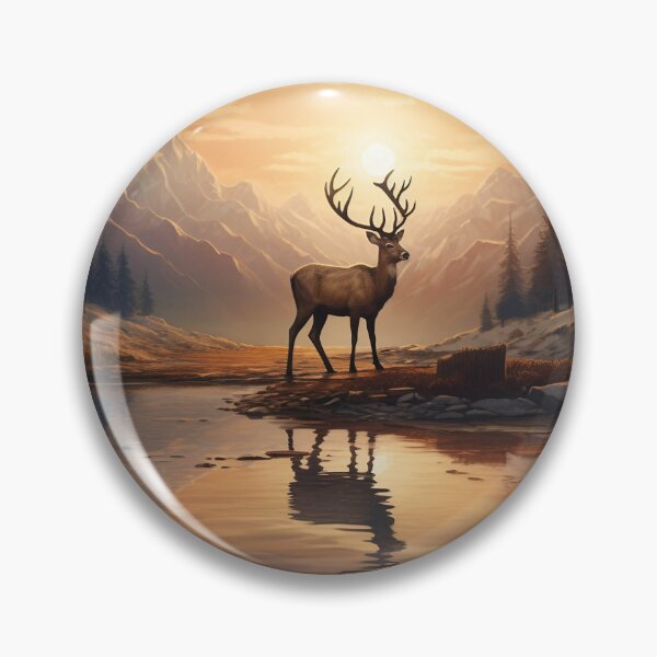Item preview, Deer Standing by a Thawing Lake  designed and sold by dcrc.