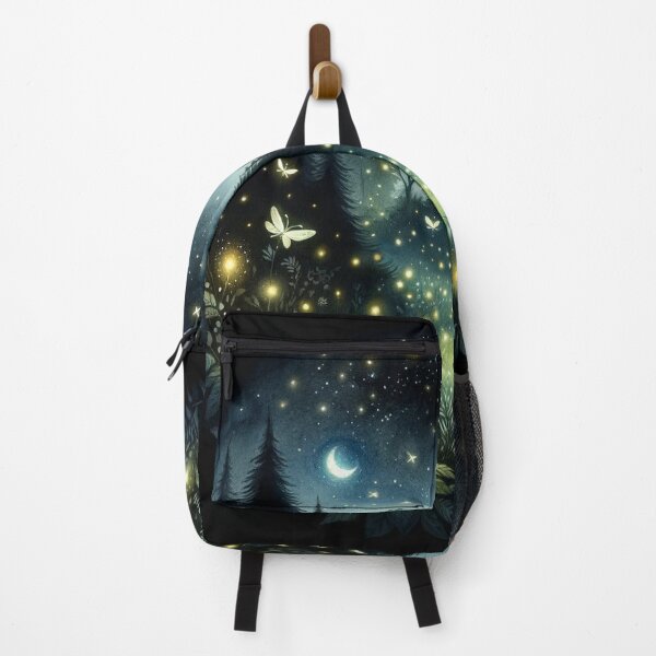 Item preview, Fireflies, stars, world with forest, watercolor, night designed and sold by StardustShinnie.