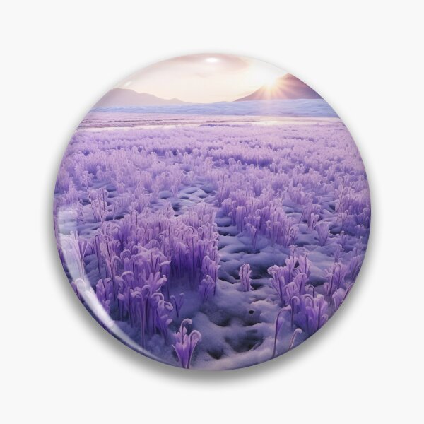 Item preview, Lavender Field Covered with Thawing Snow designed and sold by dcrc.