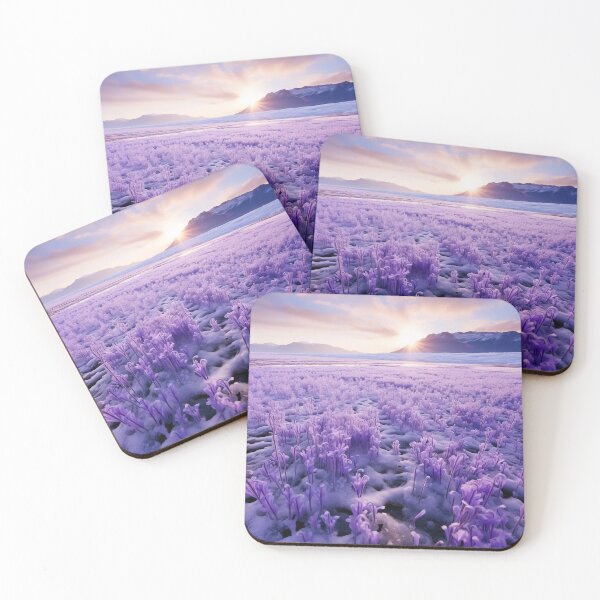 Item preview, Lavender Field Covered with Thawing Snow designed and sold by dcrc.
