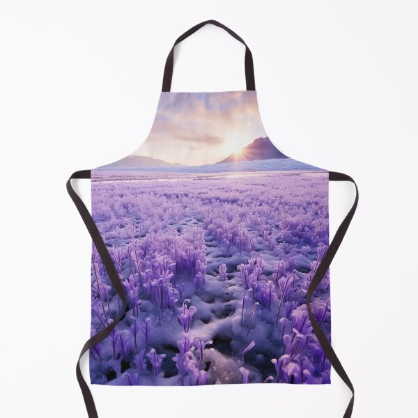 Item preview, Lavender Field Covered with Thawing Snow designed and sold by dcrc.
