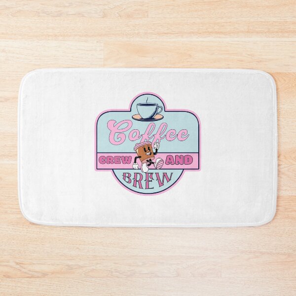Item preview, Coffee crew and brew pastel pink and blue retro style designed and sold by BritishDelights.