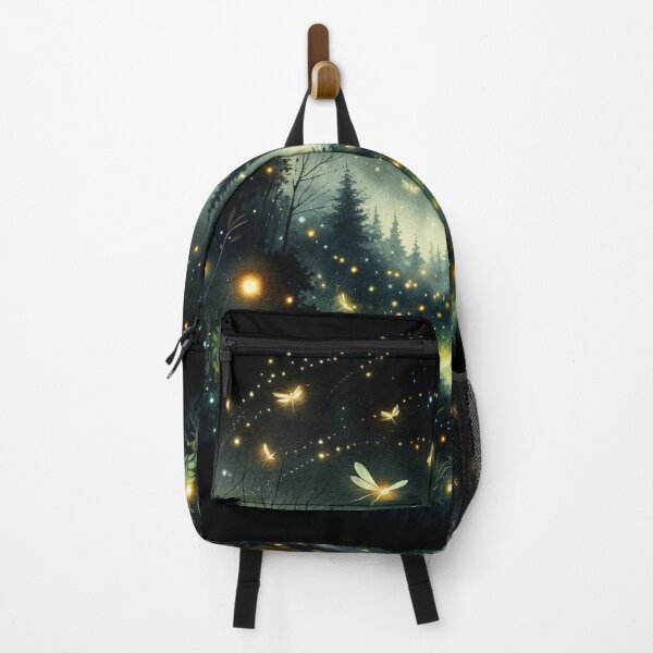 Item preview, Fireflies, stars, world with forest, watercolor, night designed and sold by StardustShinnie.