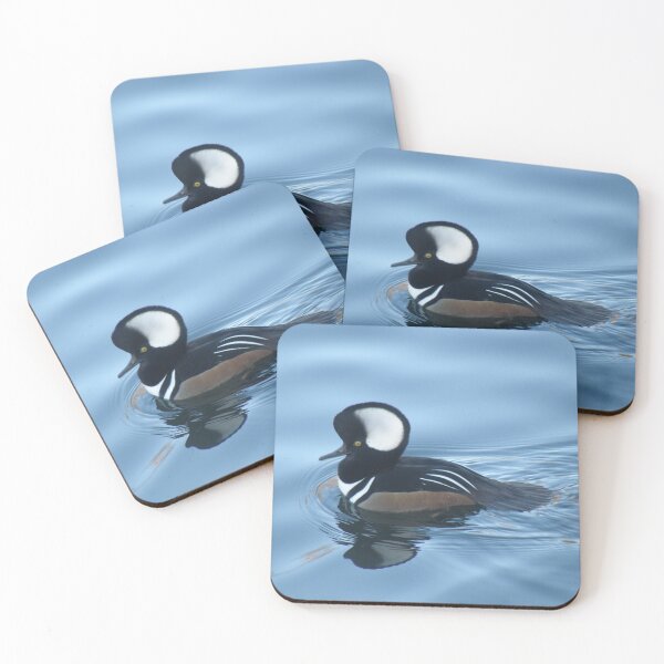 Item preview, Male Hooded Merganser Duck Reflection designed and sold by naturegallery.