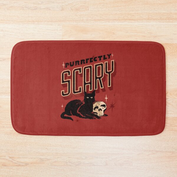 Item preview, Purrfectly Scary: Black Cat on Skull Design designed and sold by BlueGoldArt.