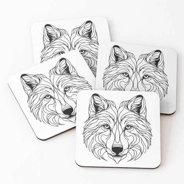 Item preview, Line Art: Wolf designed and sold by CreativeSparkzz.