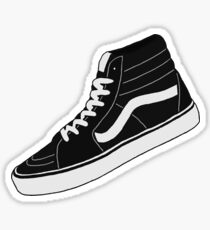 VANS HI TOP BLACK/WHITE Sticker