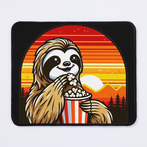 Item preview, Sloth eating popcorn designed and sold by AxelBrook.