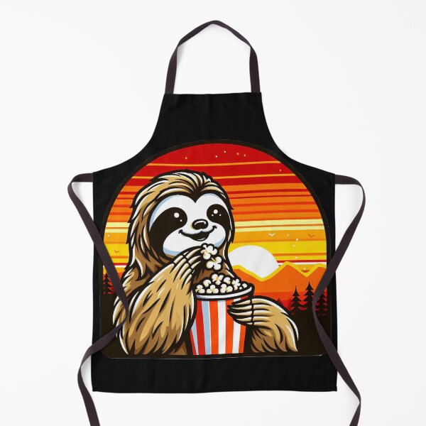 Item preview, Sloth eating popcorn designed and sold by AxelBrook.