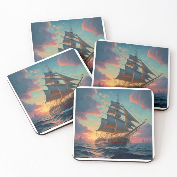 Item preview, Sailboat Serenity at Sunset - Nautical Wall Art designed and sold by ADAMYASS.