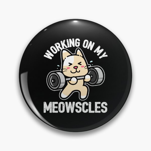 Item preview, Working on my Meowscles Funny Cat Gym Workout Pun designed and sold by CrystalCrush.